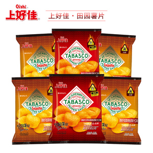 上好佳田园薯片80g/袋辣椒仔原烟熏味新款膨化网红休闲小吃零食品