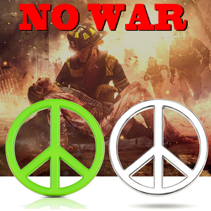 汽车个性金属反战车标世界和平标志车贴战标志车身贴尾标和平侧标