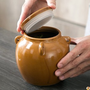 陶瓷咸菜罐泡菜坛子 厨房加厚腌制土陶罐家用腌菜坛密封罐