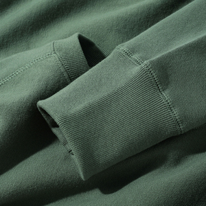 青灰绿 豆绿色460g重磅全棉插肩袖纯色套头衫螺纹收口袖质感卫衣