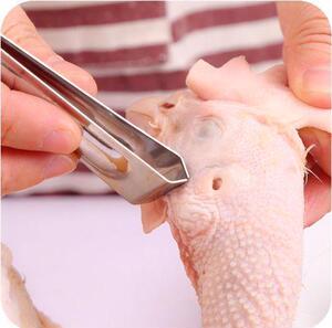 杀鸡鸭鹅拔毛神器猪毛拔毛器夹子去鸡毛鸭毛毛钳夹胡子拨鸡鸭毛夹
