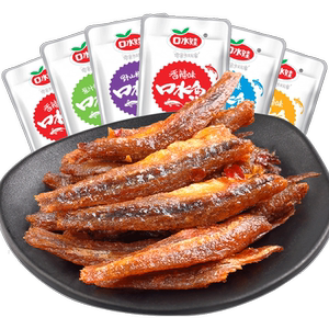 口水娃口水鱼20包(约180g)混合味散装香辣麻辣小鱼仔鱼干休闲零食