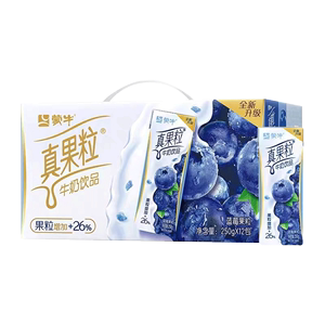 蒙牛蓝莓真果粒牛奶饮品250g*12盒新老包装随机发货【qyg】