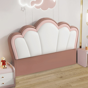 儿童床头轻奢女孩公主风卧室床头靠背板软包单买男童现代简约实木