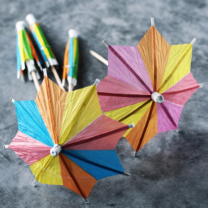 水果签果插花签鸡尾酒装饰小伞签雨伞一次性创意迷你纸伞艺术牙签