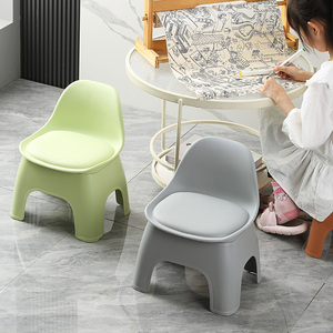 叠放加厚靠背椅儿童塑料凳子创意换鞋凳防滑洗澡凳家用宝宝小椅子