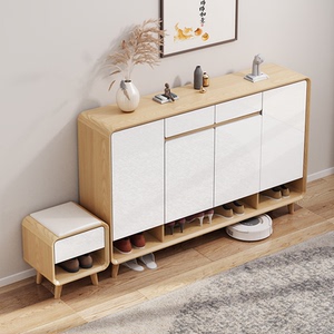 玄关鞋柜带凳子