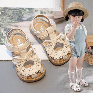 女童包头凉鞋2024夏季新款小女孩公主鞋防滑软底儿童0-3岁宝宝鞋