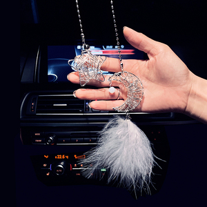 适用奔驰宝马后视镜汽车挂件挂饰女生车载车内车上吊坠吊饰女神款