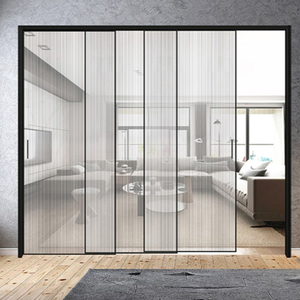 推拉门玻璃门极简极窄厨房门阳e台移门简约隔断门吊轨门青岛