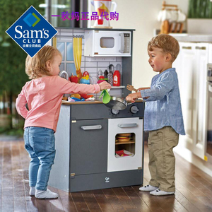 山姆代购Hape声光迷你小厨房全套儿童过家家仿真做饭玩具木质厨具