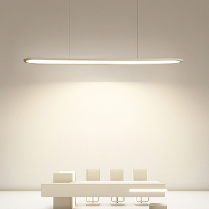 北欧餐厅吊灯现代简约艺术设计师吧台饭厅led灯创意办公室长条灯