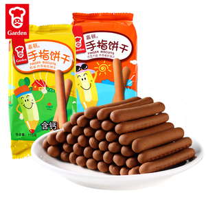 嘉顿原味手指饼干115g*3包磨牙棒棒饼儿童休闲巧克力零食品小吃