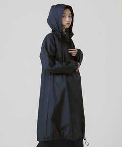 Wpc. 日本纯色中长款抽绳时尚舒适女士雨衣