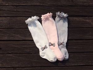 0-24个月出口日本原单婴儿童防蚊袜子春夏薄款蝴蝶结花边手感绵软