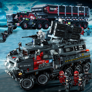 森宝积木兼容乐高流浪地球系列全套大型运兵车运输车周边运载车