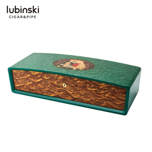 LUBINSKI新款高档雪茄保湿盒进口雪松木箱艺术饰面钢琴烤漆醇化箱