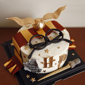 哈利波特生日蛋糕学院毕业开学海格赫敏蛇院马尔福全国同城配送店