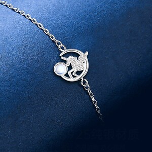 天蝎座独角马禄迎手链s925纯银招财转运旺事业显白百搭幸运链精致