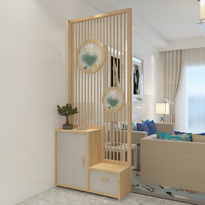 鞋柜玄关柜中式客厅镂空