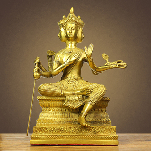 纯铜泰国四面佛佛像大号四面佛大梵天王神像家居店铺泰式装饰摆件