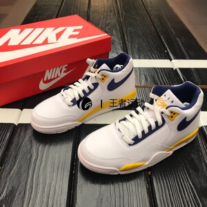 耐克nike air fight 89男子湖人简版aj4气垫中帮运动休闲鞋dd1171