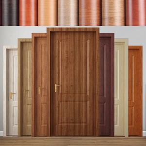 自粘防水木纹门贴纸整张木门衣柜翻新卧室旧房门装饰门框包边墙纸