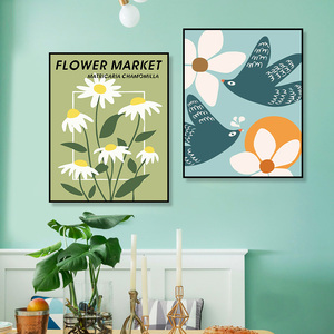 diy数字油画手绘油彩画北欧ins风植物花卉减压填充丙烯颜料装饰画