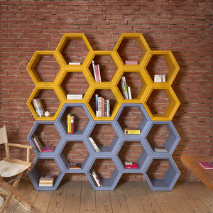 玻璃钢蜂窝格子置物架会所客厅创意现代收纳书架树脂异形定制酒柜