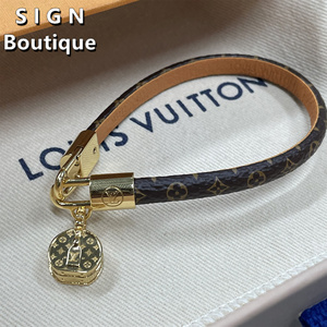 现货louis vuitton路易威登lv tribute老花吊坠帽盒皮质手镯m6442