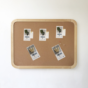 弧度角软木板幼儿园主题墙照片留言板实木框背景板挂式家用记事板水松板图钉板复合软木可定制定做