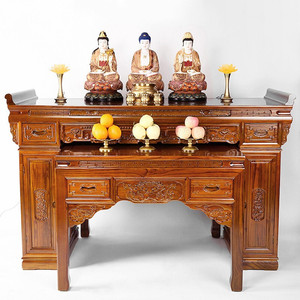 中式供桌佛台家用实木供佛桌农村中堂供台神台现代公妈桌樟木小型