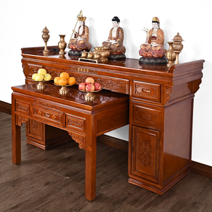 家用供桌水曲柳实木佛桌佛龛神台柜中式供台佛像供奉桌香案台佛台