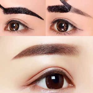 染眉毛的染色剂韩式灰黑色棕色防水持久撕拉不脱色染眉膏笔