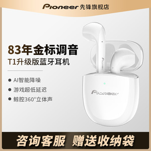 Pioneer/先锋SEC-T1真无线蓝牙耳机半入耳式游戏男女降噪运动防水