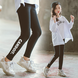 大童10少女孩11初中小学生12春秋季13弹力14紧身15岁打底裤松紧腰