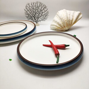 陶瓷盘子菜盘平盘圆盘创意简约家用浅盘餐厅饭店商用炒菜盘餐具