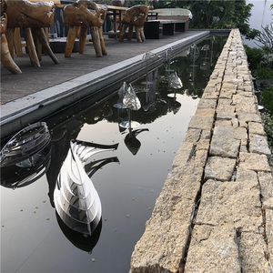 户外园林仿真不锈钢小鱼造景摆件售楼处装饰庭院鱼池水景金属摆设