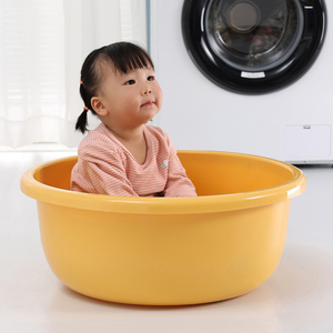 洗澡盆新生婴儿圆盆塑料家用6岁圆形特大宝宝儿童小孩澡盆子脸盆
