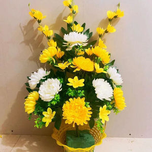 上坟用的假花墓地清明节塑料花祭奠上坟用的假花大号扫墓仿真花插