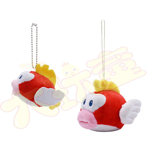 超级马里奥 2款 小红鱼 吊饰 玛丽奥 小飞鱼 包包钥匙扣 毛绒挂件