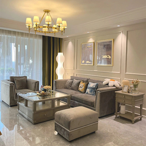 art沙发美式轻奢风莫里印象现代简约高级灰布艺单双三人组合家具