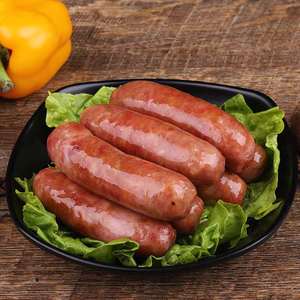 台湾热狗肠华福园地道火山石烤肠手工纯肉原味烤肠黑椒肉肠70g/根