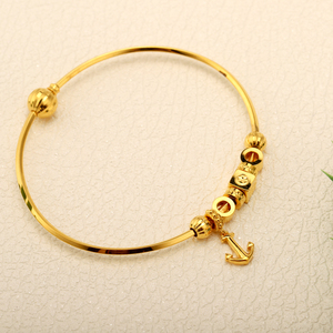 老庙黄金18k黄金手镯潘多拉彩金网红款au750小众设计手环轻奢手饰