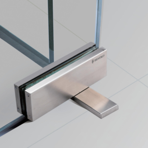 bestko瑞高304不锈钢无框玻璃隔断免挖坑自动关门双向阻尼地弹簧