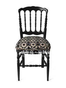 法式复古刺绣实木餐椅竹节椅设计师创意高级软包靠背化妆椅子轻奢