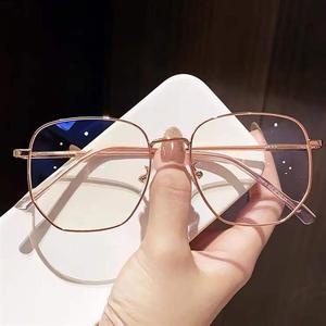 眼镜框可配近视镜片细框眼镜女有度数防蓝光金属大框高颜值平光镜