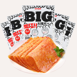 三只松鼠big大辣片230gx5袋香辣味老式手撕豆皮童年怀旧零食小吃
