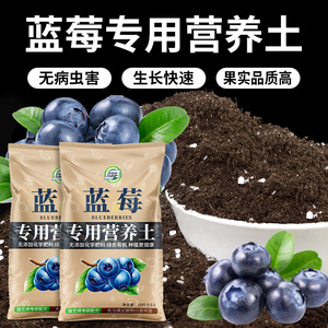 蓝莓专用土蓝莓树营养土瓜果树通用土壤蓝莓盆栽种植土有机土肥料
