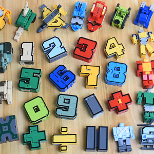 数字方块动物变形战队金刚玩具儿童百兽王者恐龙合体机器人男女孩55人